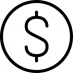 Dollar sign icon
