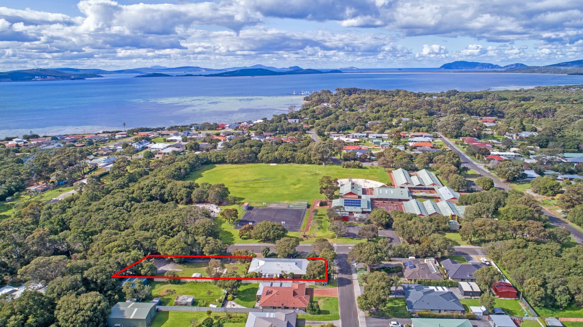 Aerial shot of Albany